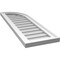 Ekena Millwork Quarter Round Top Right Surface Mount PVC Gable Vent w/ 2"W x 1-1/2"P Brickmould Frame, 12"W x 38"H GVPQR12X3802SN - alternate 5
